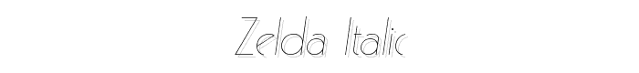 Zelda Italic font